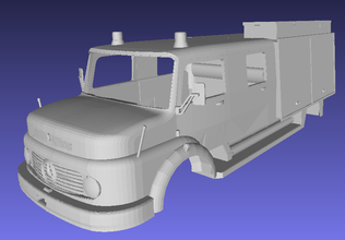 mercedes benz 1114 ateş kamyon yazdırılabilir 3d yazdır model in otomotiv 3dexport rc tamiya tarayıcı miniz yuva ölçülü eski nostaljik camion 3d print model - Mito3D