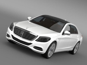 Mercedes benz 300 bluetek melez w222 2014 araba araç Oto otomobil arabalar 3d model higt poli 3d print model - Mito3D
