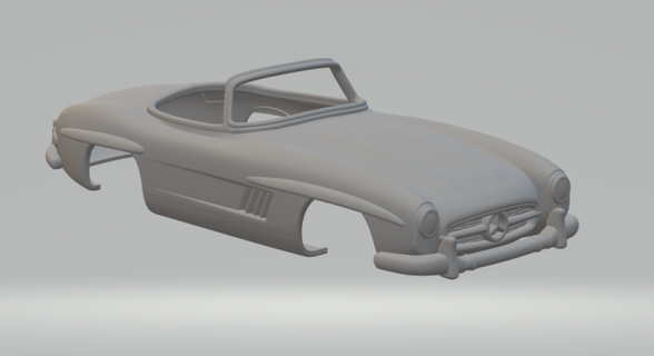 Mercedes benz 300 sl 1957 3d Yazdır model araç döküm Sıcak tekerlekler yuva slotcar slot car oyuncaklar araba 3dpirnt baskı yazdırılabilir 3d print model - Mito3D