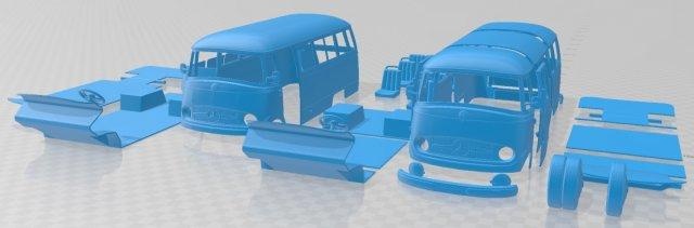 mercedes benz 319 microbus 1955 printable van automotive slot scalextric tamiya rc miniz hobby micro 3d print model - Mito3D