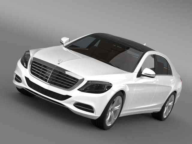 mercedes benz 400 hybrid w222 2013 avto car vehicle auto automobile cars 3d model higt poly 3D print model - Mito3D