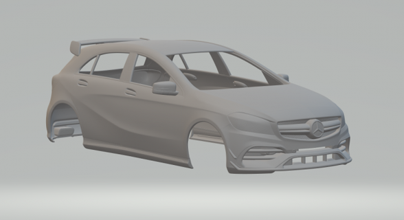 mercedes benz a45 amg 2017 3d impressão modelo in veículo 3dexport diecast hotwheels fenda slotcar slot car quente brinquedos carro 3dpirnt imprimível 3d print model - Mito3D
