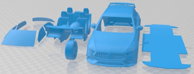 mercedes benz a45 amg 2020 imprimível carro automotivo fenda escalextrico Tamiya rc miniz passatempo micro 3D print model - Mito3D
