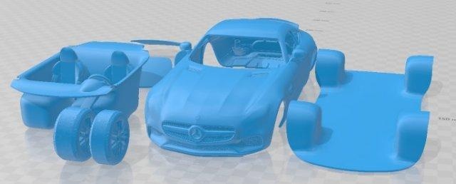 mercedes benz amg gt 2014 imprimable voiture automobile fente scalextric tamiya rc miniz loisir micro 3d print model - Mito3D