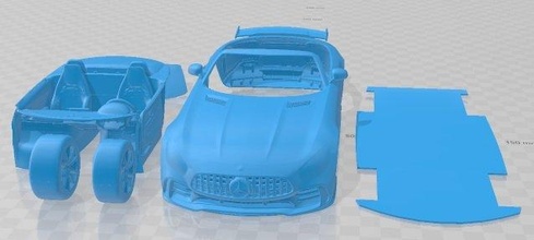mercedes benz amg gt r coche turismo 2020 imprimible vehiculo 3d impresión modelo in automotor 3dexport espacio scalextric tamiya rc miniz pasatiempo micro 3d print model - Mito3D