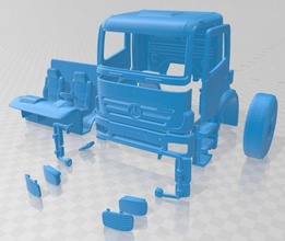 mercedes benz axor 2005 printable cabin truck slot scalextric tamiya rc miniz hobby micro 3d print model - Mito3D