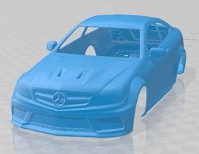 mercedes benz c63 amg siyah dizi 2012 yazdırılabilir vücut araba 3d yazdır model in otomotiv 3dexport yuva ölçülü tamiya rc miniz hobi mikro 3d print model - Mito3D
