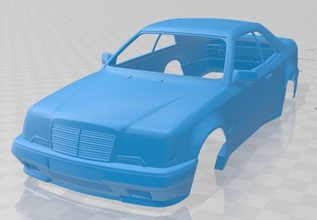 mercedes benz clase amg cuerpo ancho cupé 1988 imprimible coche vehiculo espacio scalextric Tamiya rc miniz pasatiempo 3d print model - Mito3D