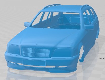 Mercedes benz sınıf s202 arazi 1997 yazdırılabilir vücut araba yuva ölçülü Tamiya rc miniz hobi mikro 3D print model - Mito3D