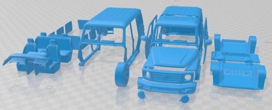 mercedes benz clase w463 2019 imprimible coche vehiculo espacio scalextric Tamiya rc miniz pasatiempo micro tractor 3d print model - Mito3D