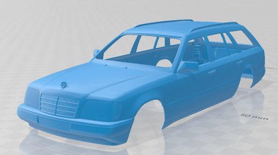 mercedes benz clase vagón 1993 imprimible cuerpo coche vehiculo 3d impresión modelo in automotor 3dexport espacio scalextric tamiya rc miniz pasatiempo micro 3d print model - Mito3D