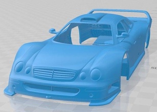 mercedes benz clk gtr amg 1999 imprimível corpo carro 3d impressão modelo in automotivo 3dexport fenda escalextrico tamiya rc miniz passatempo micro 3d print model - Mito3D