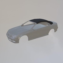 mercedes benz clk w209 cabriolet 3d impression modèle in véhicule 3dexport radio contrôle fente voiture rc rc4wd 3d print model - Mito3D