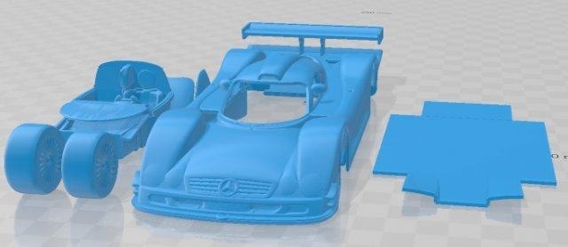 mercedes benz clr 1999 printable car 3d print model automotive slot scalextric tamiya rc miniz hobby micro 3d print model - Mito3D