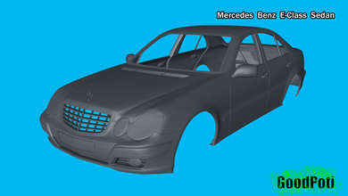 mercedes benz e-class sedan 3d print model in automotive 3dexport car 3ds stl fbx obj printing game man 3d print model - Mito3D