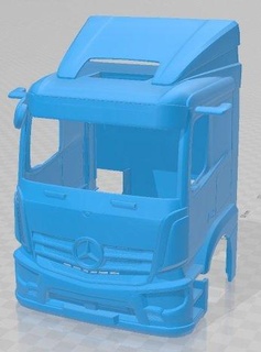 mercedes benz éactros imprimable cabine camion automobile fente scalextric tamiya rc miniz loisir micro 3d print model - Mito3D