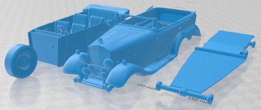 mercedes benz g4 offroader 1939 printable car scalextric tamiya rc miniz hobby micro 3d print model - Mito3D