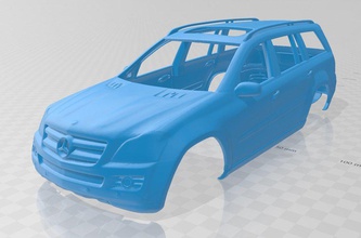 mercedes benz gl imprimible cuerpo coche vehiculo 3d impresión modelo in automotor 3dexport espacio scalextric tamiya rc miniz 1 10 24 32 3d print model - Mito3D