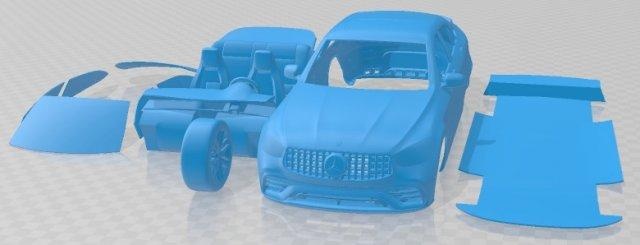 Mercedes benz glc 63 amg coupe 2020 yazdırılabilir araba otomotiv yuva ölçülü Tamiya rc miniz hobi mikro döküm 3d print model - Mito3D