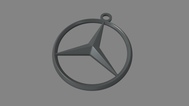 Mercedes benz anahtar yüzük Zincir anahtarlık özel oyuncak Almanca işaret ölçek amblem madalya logo araç araba illüstrasyon basitlik takı altın 3D print model - Mito3D