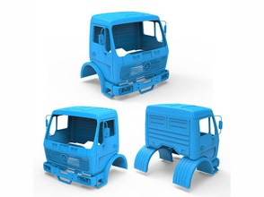 mercedes benz ng 1632 camion 2016 cabina veicolo macchina automobile stampabile industriale assiale corpo taxi controllo 3d print model - Mito3D