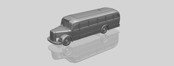 mercedes benz o6600 bus 1950 car chair tree table sofa character game exterior human interior people house miniatures figurines sculpture kitchen food fruit vehicles van 3d print model - Mito3D