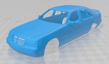 mercedes benz 600 yazdırılabilir vücut araba sel yuvası scalextric tamiya rc hobi 3d print model - Mito3D