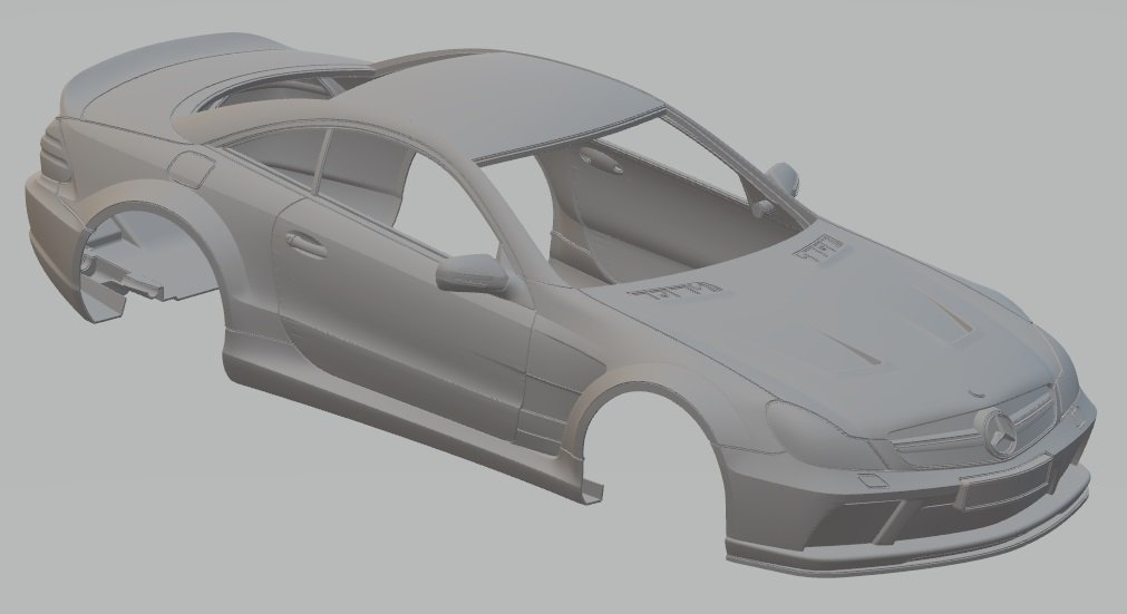 mercedes benz sl preto edição imprimível corpo carro 3d impressão modelo in automotivo 3dexport amg fenda escalextrico tamiya rc rádio controle 3D print model - Mito3D