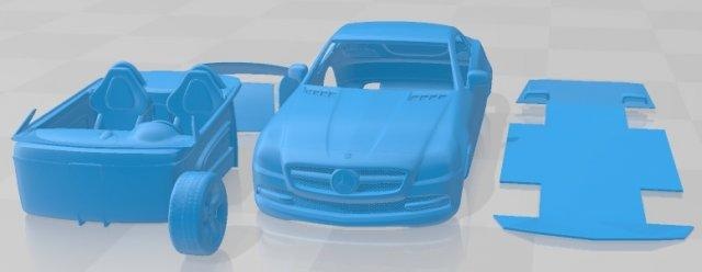 Mercedes Benz slk 2012 druckbar Wagen 3d drucken Modell Automobil Slot scalextric tamiya rc miniz Hobby Mikro 3d print model - Mito3D