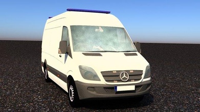mercedes benz sprinter 311 cdi ambulance uk mb mbs spécial amb urgence L'Europe van autobus véhicule 3d print model - Mito3D