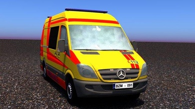 mercedes benz velocista 311 CDI Finlandia ambulancia mb mbs especial amb aleta fn 3d print model - Mito3D