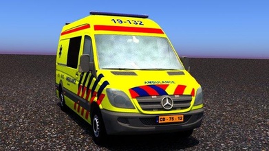 Mercedes benz koşucu 311 cdi Hollanda ambulans mb mbs özel amb nl 3d print model - Mito3D