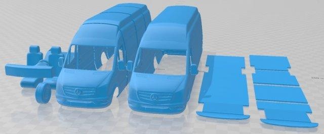 mercedes benz velocista panelvan caridade shr 2016 imprimível furgão automotivo fenda escalextrico Tamiya rc miniz passatempo micro 3d print model - Mito3D