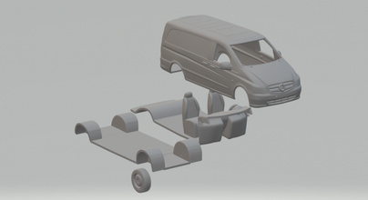 mercedes benz vito van 2011 diecast hotwheels slot slotcar slot-car hot toys car 3dpirnt print printing printable