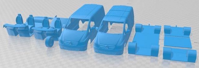 mercedes benz vito w639 2011 imprimible camioneta 3d impresión modelo in automotor 3dexport espacio scalextric tamiya rc miniz pasatiempo micro 3d print model - Mito3D