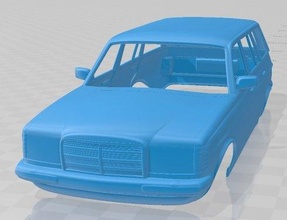 mercedes benz w123 1975 imprimible cuerpo coche vehiculo 3d impresión modelo in automotor 3dexport espacio scalextric tamiya rc miniz pasatiempo micro 3d print model - Mito3D