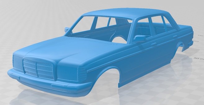 mercedes benz w123 sedan 1975 yazdırılabilir vücut araba 3d yazdır model in otomotiv 3dexport yuva ölçülü tamiya rc miniz hobi mikro 3D print model - Mito3D