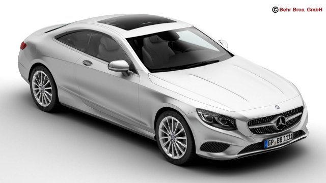 mercedes classe coupé 2015 2 phare versions 3d modèle in sedan 3dexport benz class coup swarovski 2014 voiture véhicule transport auto passager détaillé intérieur 3D print model - Mito3D