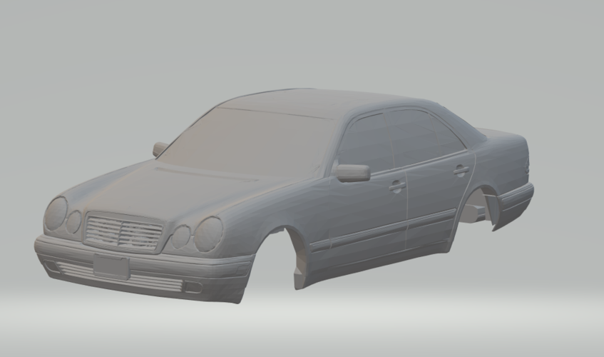 mercedes classe e moulé sous pression hotwheels benz mercedes-benz la fente slotcar voiture 3D print model - Mito3D