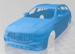 mercedes e63 estate amg 2021 printable body car 3d print model in automotive 3dexport slot scalextric tamiya rc miniz hobby micro 3d print model - Mito3D