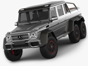 mercedes g63 amg 6x6 3d model in suv 3dexport mercedes-benz benz g-class g-wagen tuned tuning expensive 63 g-63 german germany awd huge vray 3d print model - Mito3D