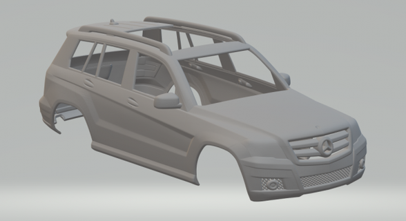 mercedes glk 2010 3d impressão modelo in veículo 3dexport diecast hotwheels fenda slotcar slot car quente brinquedos carro 3dpirnt imprimível 3d print model - Mito3D