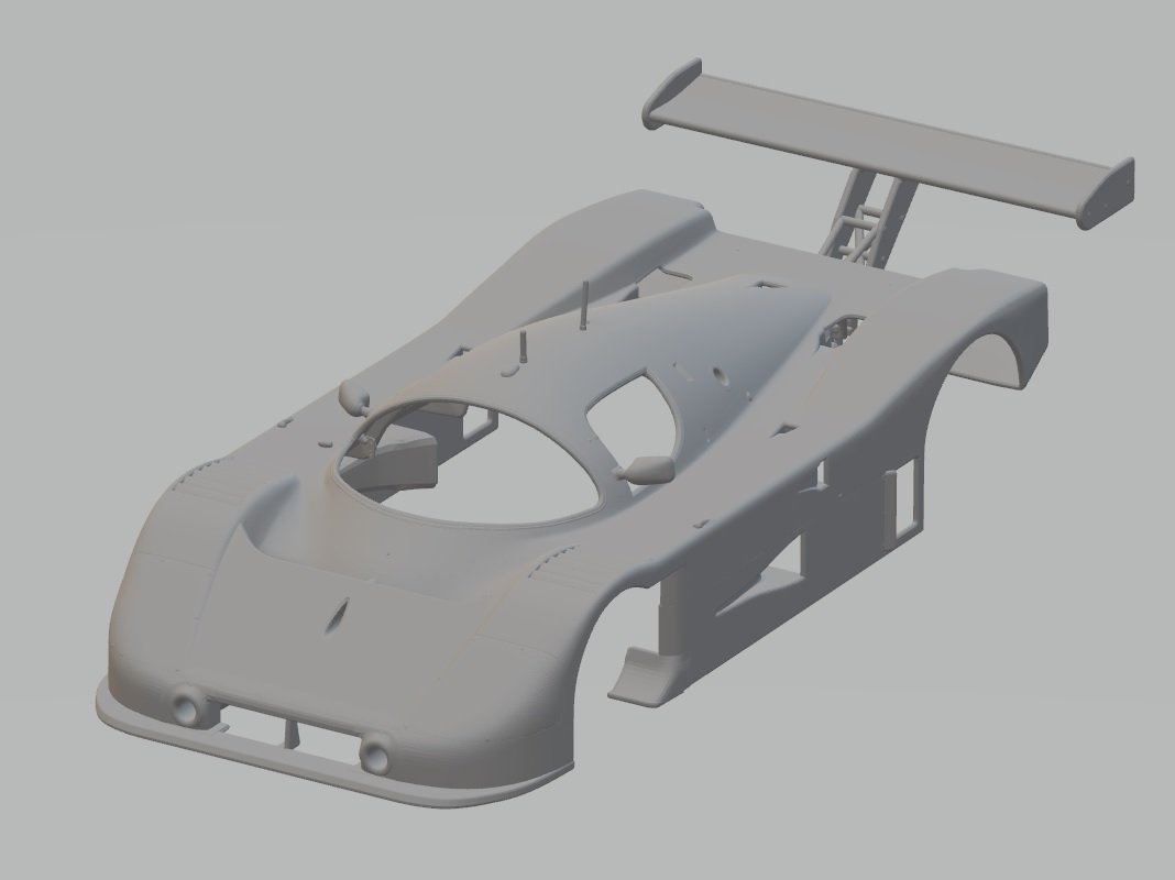 mercedes sauber c9 1989 yazdırılabilir vücut araba 3d yazdır model in otomotiv 3dexport yuva ölçülü tamiya rc miniz hobi mikro döküm 3D print model - Mito3D