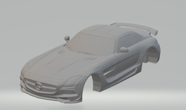 mercedes sls amg black serisi döküm yuvası slotcars slotcar hotwheels yarış araba juguetes süper 3d print model - Mito3D