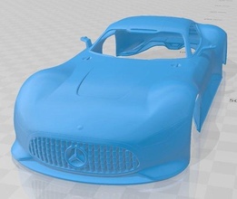 mercedes visión turismo concepto imprimible cuerpo coche vehiculo 3d impresión modelo in automotor 3dexport espacio scalextric tamiya rc miniz pasatiempo micro 3d print model - Mito3D