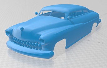 mercury coupe 1951 printable body car 3d cab cabin shell rc project radiocontrol miniz slot scalextric ninco fly automobile transport model scale auto 3d print model - Mito3D
