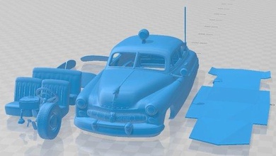 merkur coupe polizei 1949 druckbar wagen 3d drucken modell automobil 3dexport slot scalextric tamiya rc miniz hobby mikro 3d print model - Mito3D