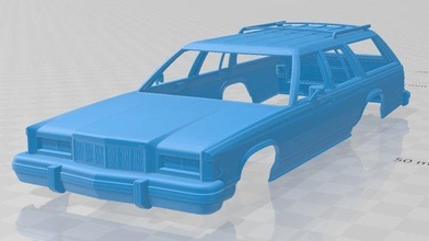 mercury marquis colony park 1981 printable body car 3d print model in automotive 3dexport slot scalextric tamiya rc miniz hobby micro 3d print model - Mito3D