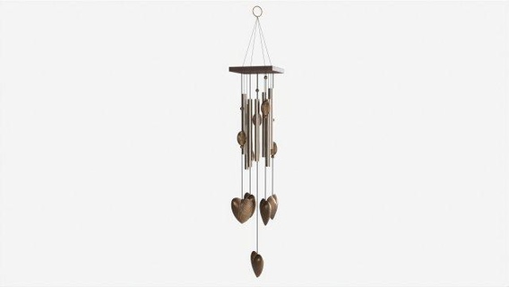 metal tube wind chimes feng shui 3d model meditation harmony outdoor music sound instrument hang bell chime zen garden pbr exterior 3d print model - Mito3D