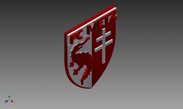 metz fc badge emblème sport Football club L'Europe ligue 3d print model - Mito3D